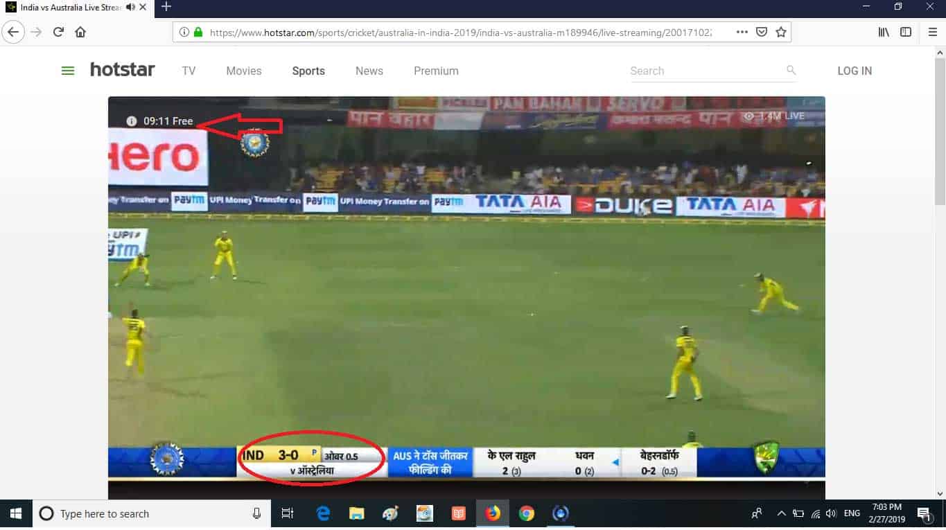 cricket online streaming hotstar