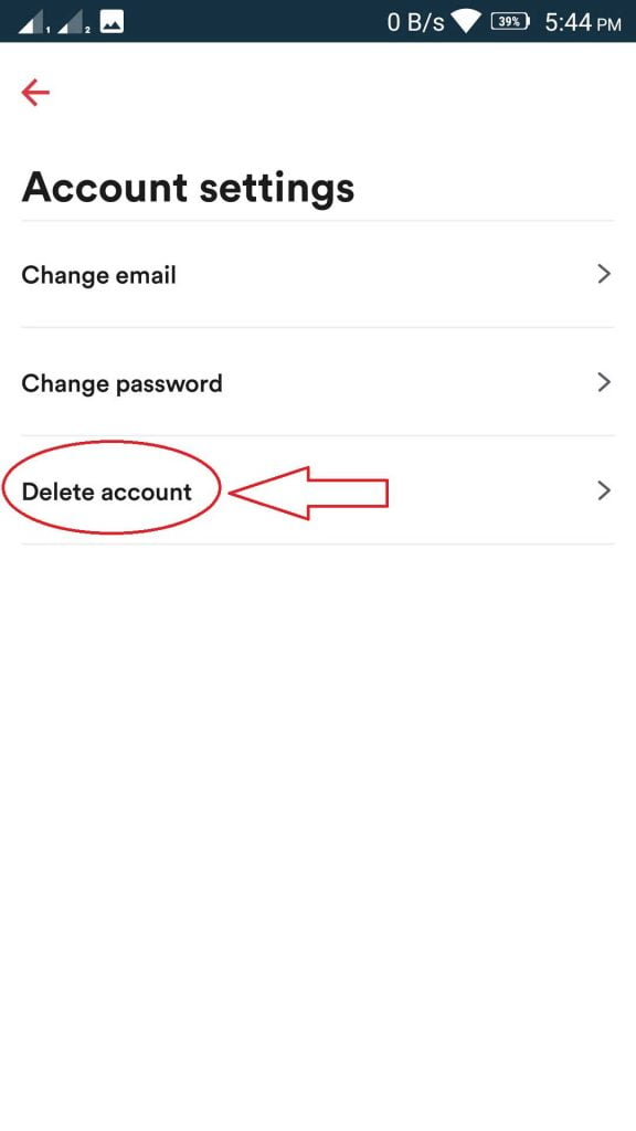 how to delete zomato account
