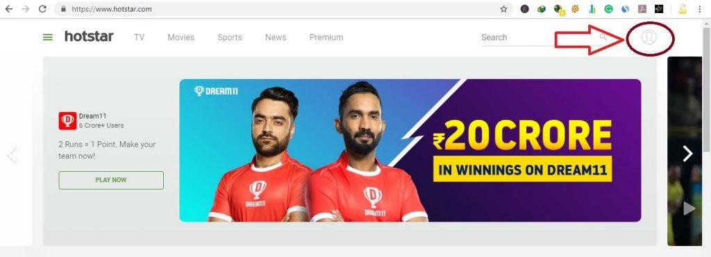 how to watch live cricket match on hotstar for free