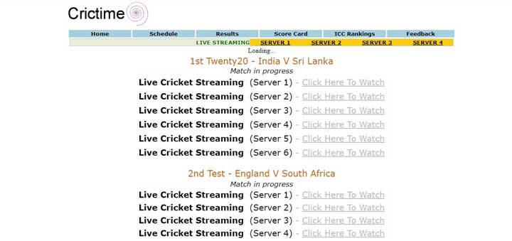 crictime live streaming