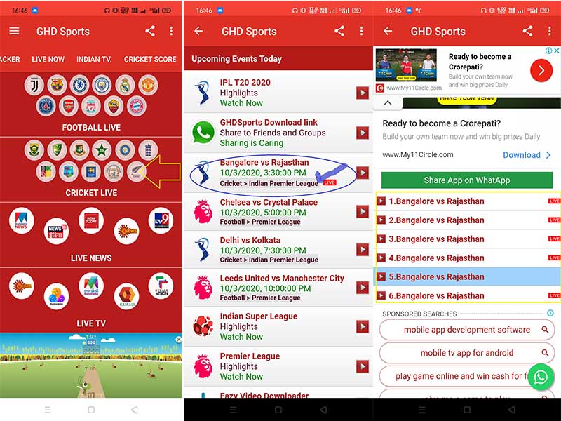 GHD Sports app